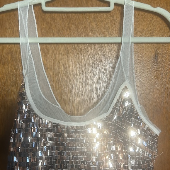 NWT Free People Champagne Gold Party Dress - Picture 2 of 5